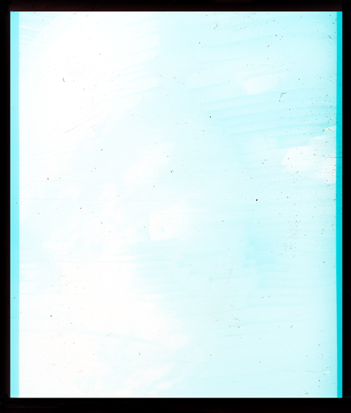 A light blue square with a jet black border.