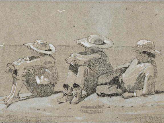 Winslow Homer, Three Boys on a Beached Dory, 1873