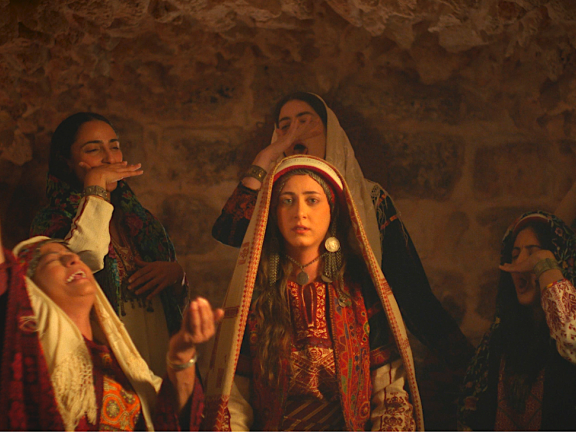 Still from Don't Be Long, Little Bird (2024), by Reem Jubran.