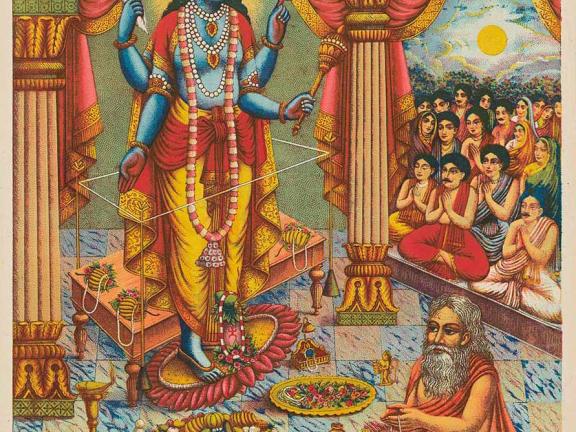 Kamala/Bhairavi, printed by Calcutta Art Studio, about 1885–95