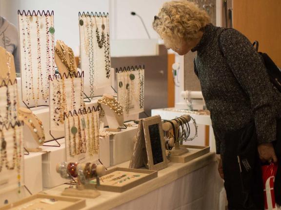 Woman shopping at the Artisan Market