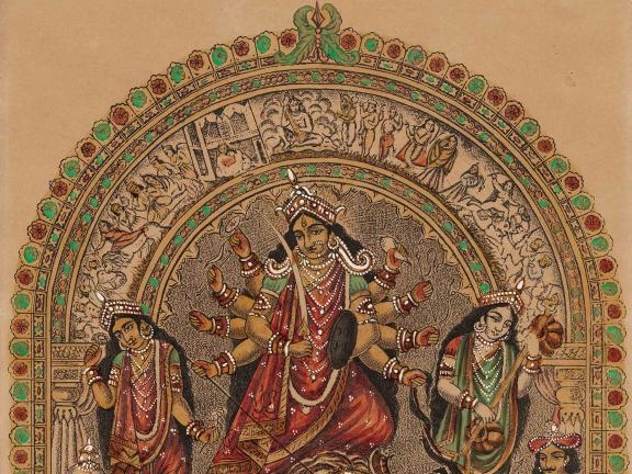 Sri Sri Dashabhuja, published by Calcutta Jubilee Art Studio, H. P. Bhur, about 1880–85