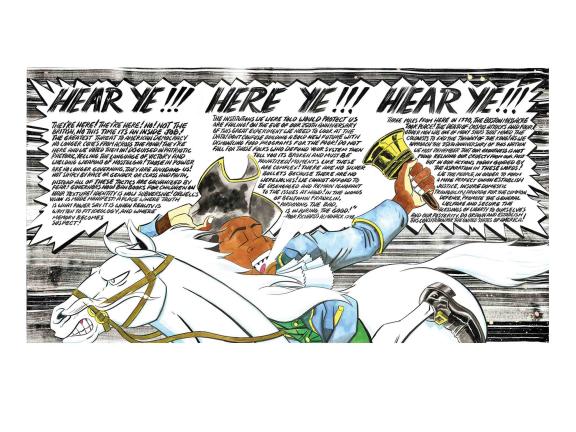 Ink and collage on paper. © Mark Thomas Gibson Studio.