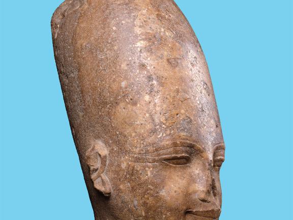 Unknown artist, head of Amenhotep III, Egyptian, New Kingdom, Dynasty 18, reign of Amenhotep III, 1390–1352 BCE
