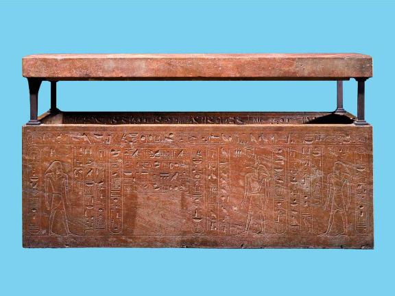 Unknown artist, sarcophagus of Queen Hatshepsut, recut for her father, Thutmose I, Egyptian, New Kingdom, Dynasty 18, reign of Hatshepsut, 1473–1458 BCE