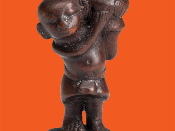 Unknown artist, dwarf holding a jar, Egyptian, New Kingdom, Dynasty 18, reign of Akhenaten, 1349–1336 BCE