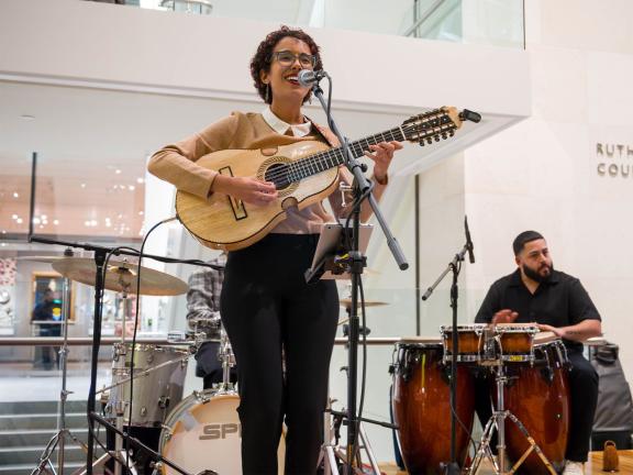 Fabiola Méndez performs at the MFA for Art in Tune 2025