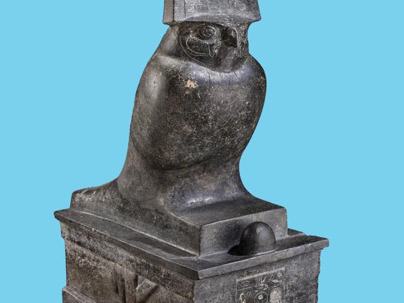 Unknown artist, statue of a falcon (Horus of Nekhen), Egyptian, New Kingdom, Dynasty 18, reign of Amenhotep III, 1390–1352 BCE