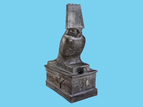 Unknown artist, statue of a falcon (Horus of Nekhen), Egyptian, New Kingdom, Dynasty 18, reign of Amenhotep III, 1390–1352 BCE
