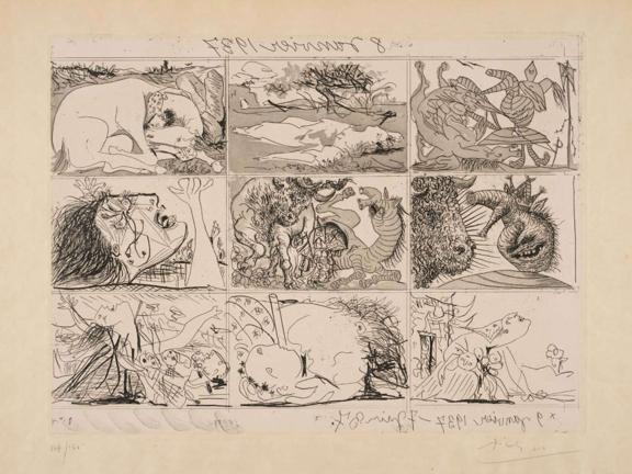 Pablo Picasso, Sueño y Mentira de Franco (Dream and Lie of Franco), 1937