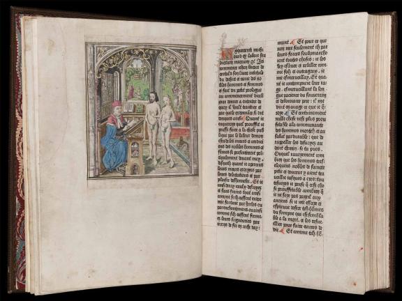 Giovanni Boccaccio, De la Ruine des Nobles hommes et femmes (Of the ruin of noble men and women), illustrated by Master of the Boccaccio Illustrations, printed and published by Colard Mansion, 1476