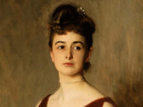 Detail of portrait of Louise Pomeroy by John Singer Sargent