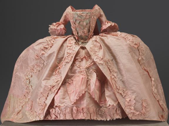 pink doll's dress from 18th century