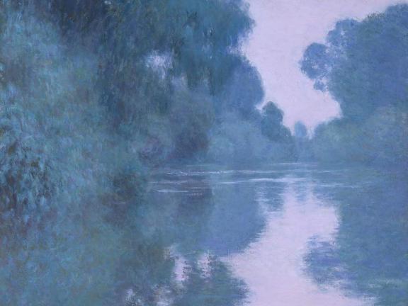 Impressionist painting of Seine River by Claude Monet