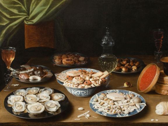 Detail of Osias Beert's painting, Still Life with Various Vessels on a Table