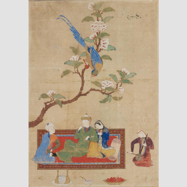 Scroll painting on silk