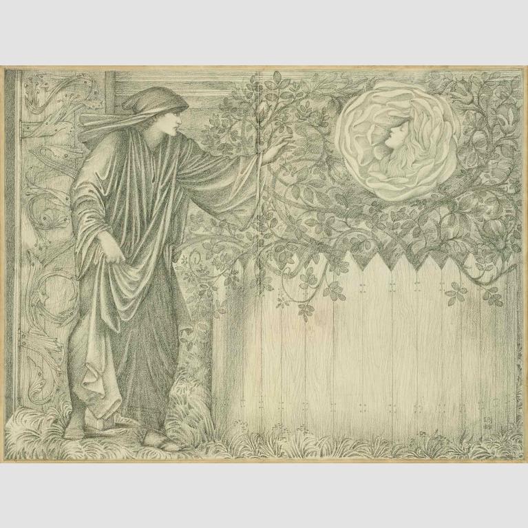 Black chalk over graphite on two joined sheets of paper