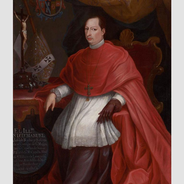 A clergyman in red robes.
