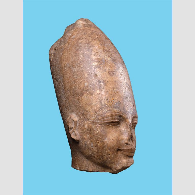 Unknown artist, head of Amenhotep III, Egyptian, New Kingdom, Dynasty 18, reign of Amenhotep III, 1390–1352 BCE