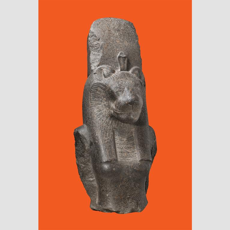 Unknown artist, fragment of seated Sekhmet, Egyptian, New Kingdom, Dynasty 18, reign of Amenhotep III, 1390–1352 BCE