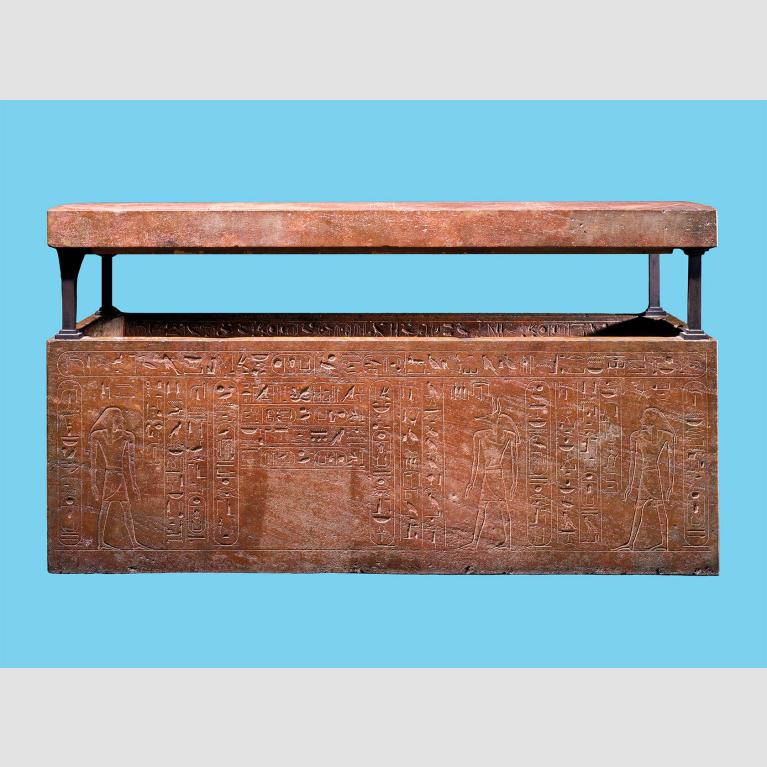 Unknown artist, sarcophagus of Queen Hatshepsut, recut for her father, Thutmose I, Egyptian, New Kingdom, Dynasty 18, reign of Hatshepsut, 1473–1458 BCE