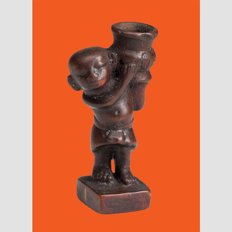 Unknown artist, dwarf holding a jar, Egyptian, New Kingdom, Dynasty 18, reign of Akhenaten, 1349–1336 BCE