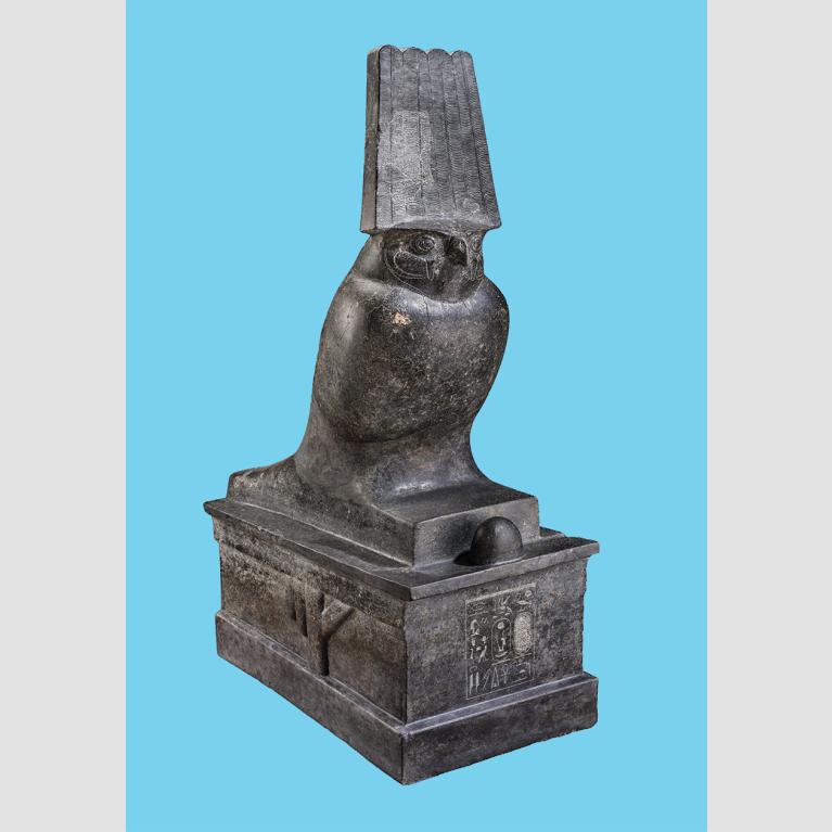 Unknown artist, statue of a falcon (Horus of Nekhen), Egyptian, New Kingdom, Dynasty 18, reign of Amenhotep III, 1390–1352 BCE