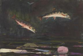 Winslow Homer, Leaping Trout, 1889. 