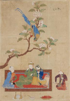 Scroll painting on silk