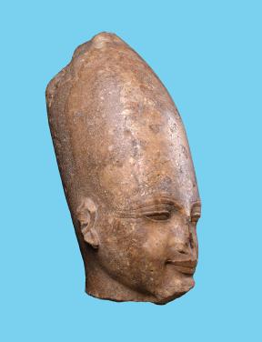 Unknown artist, head of Amenhotep III, Egyptian, New Kingdom, Dynasty 18, reign of Amenhotep III, 1390–1352 BCE