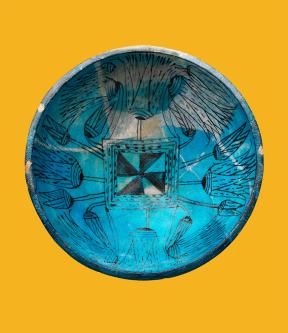 Unknown artist, bowl with pond and lotuses, Egyptian, New Kingdom, Dynasty 18, joint reign of Hatshepsut and Thutmose III, 1479–1458 BCE