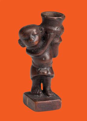 Unknown artist, dwarf holding a jar, Egyptian, New Kingdom, Dynasty 18, reign of Akhenaten, 1349–1336 BCE