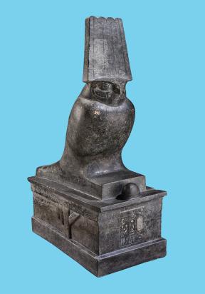 Unknown artist, statue of a falcon (Horus of Nekhen), Egyptian, New Kingdom, Dynasty 18, reign of Amenhotep III, 1390–1352 BCE
