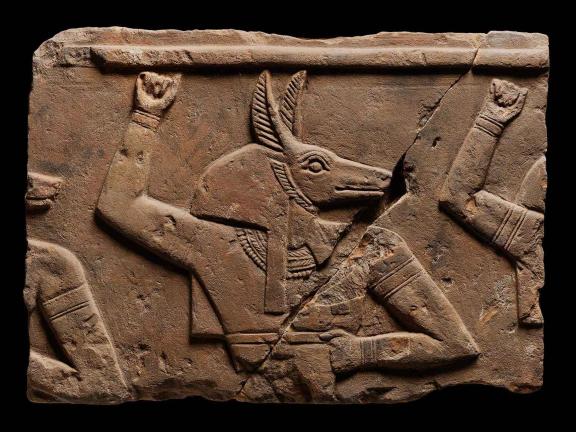 detail of block made from sandstone.