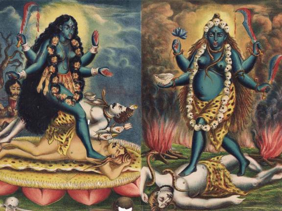 Kali and Tara, published by Calcutta Art Studio, 1885–95