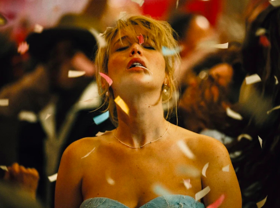 Still from Die My Love (2025), by Lynne Ramsay.