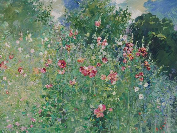 Ross Sterling Turner, A Garden Is a Sea of Flowers, 1912.