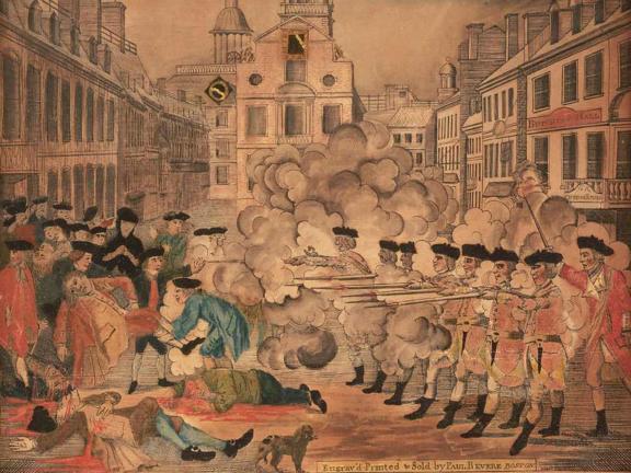 Paul Revere Jr., The Boston Massacre, 1770