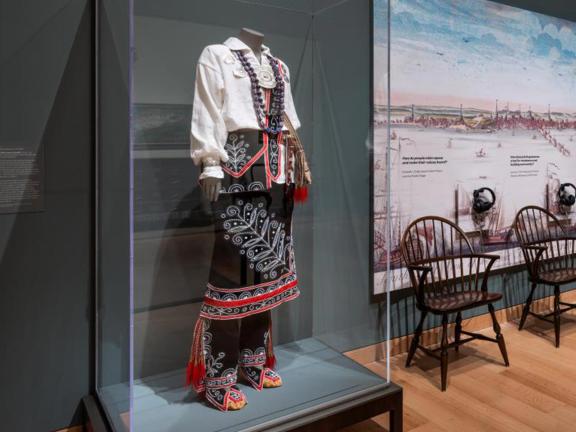 Julia Marden (Aquinnah Wampanoag), tunic ornamented with medallions, 2026