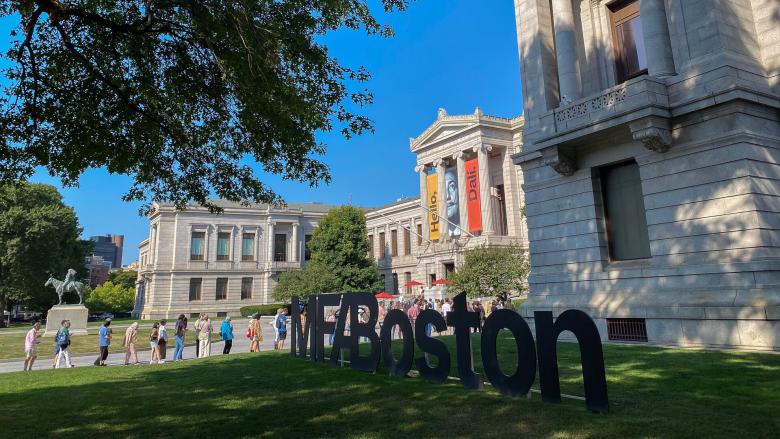 Huntington Avenue facade of Museum