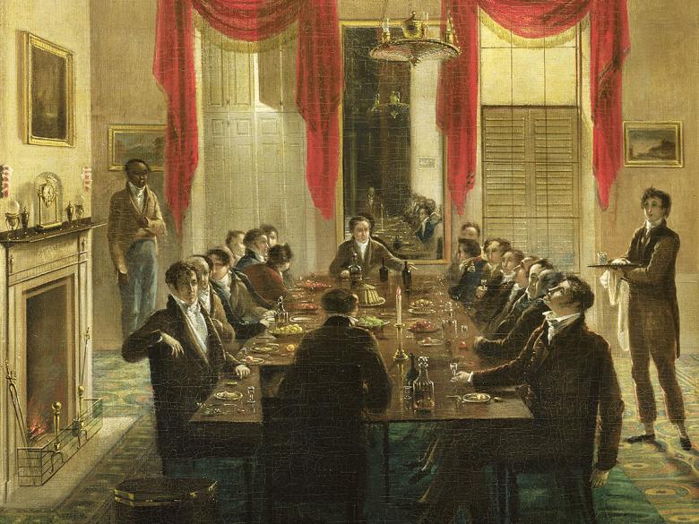 Detail of Henry Sargent's painting, The Dinner Party